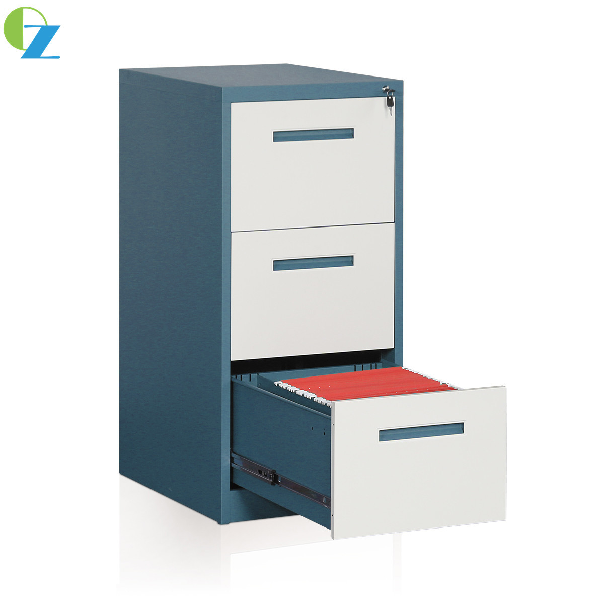 KD Or Assemble 3 Drawer Vertical Filing Cabinet Office Steel Cupboard