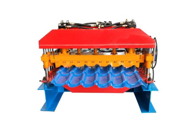 Colorful Steel Profile Roll Forming Machine , Glazed Tile Machine For House