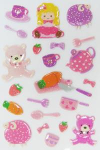 China Kawaii Girl Toy Japanese Puffy Stickers For Kids ODM OEM / ODM Available wholesale