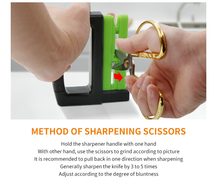 Amazon Small Kitchen Sharpening Stone 2 Stages Mult-Function Knife Scissor Sharpener