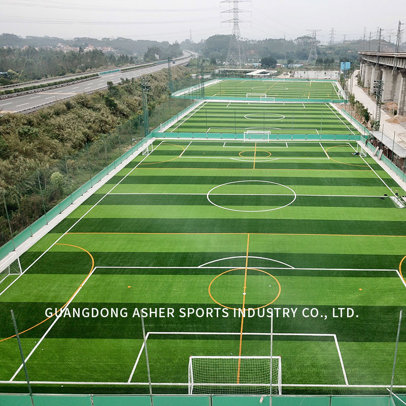 Non Woven Artificial Football Pitches Water Permeability Bottom Fake Grass Type
