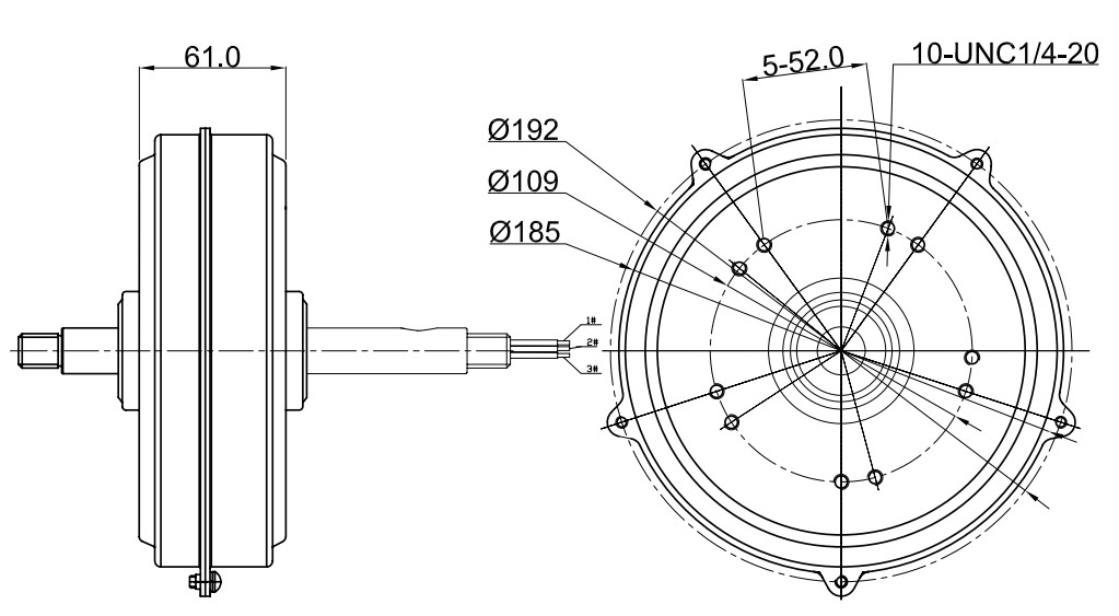 68 Inch EC Brushless Motor 30W 100 RPM Low Noise Fan Motor