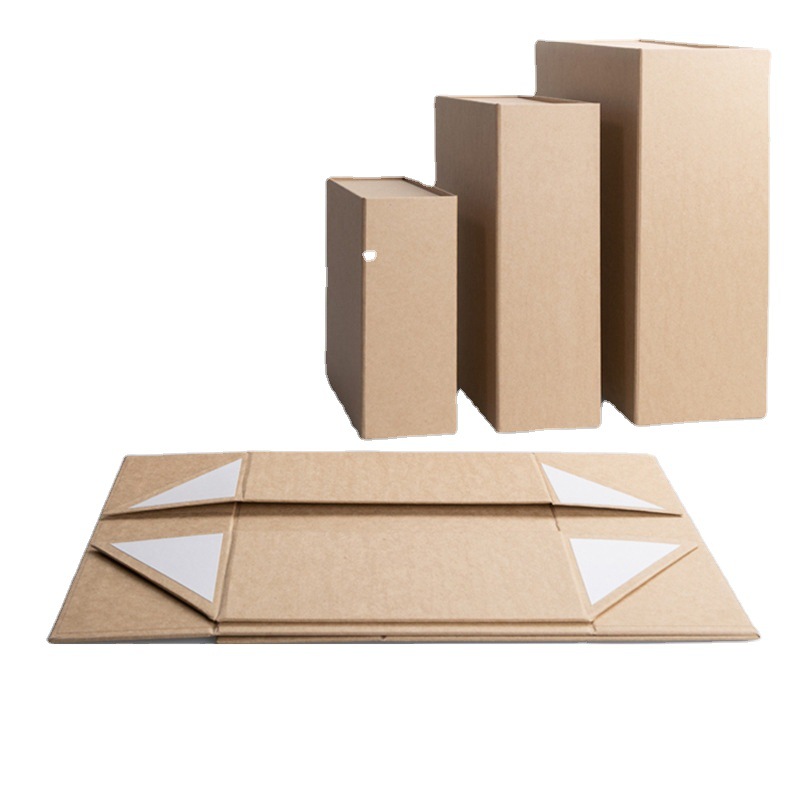 Folding Cardboard Corrugated Gift Boxes Kraft Packaging For Cosmetics Christmas Gift