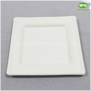 China China Facotry Wholesale Sugarcane Pulp Square Plate-6 Inch/8inch/10inch,100% Biodegradable Disposable Square Party Plate wholesale