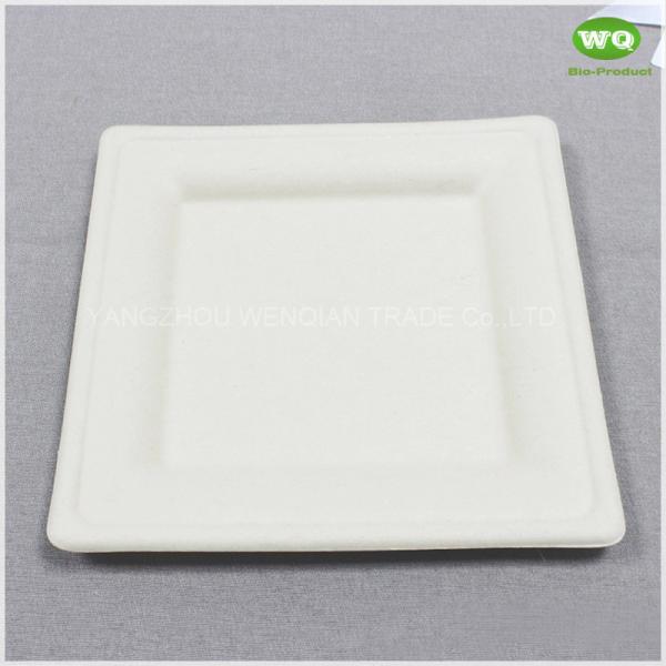 China Facotry Wholesale Sugarcane Pulp Square Plate-6 Inch/8inch/10inch,100%
