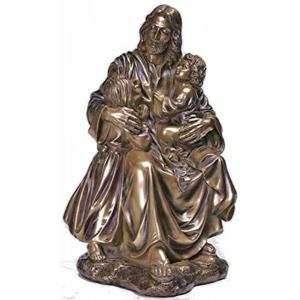 China Garden Metal sculpture Jesus &amp; children bronze statues,customized bronze statues, China sculpture supplier wholesale