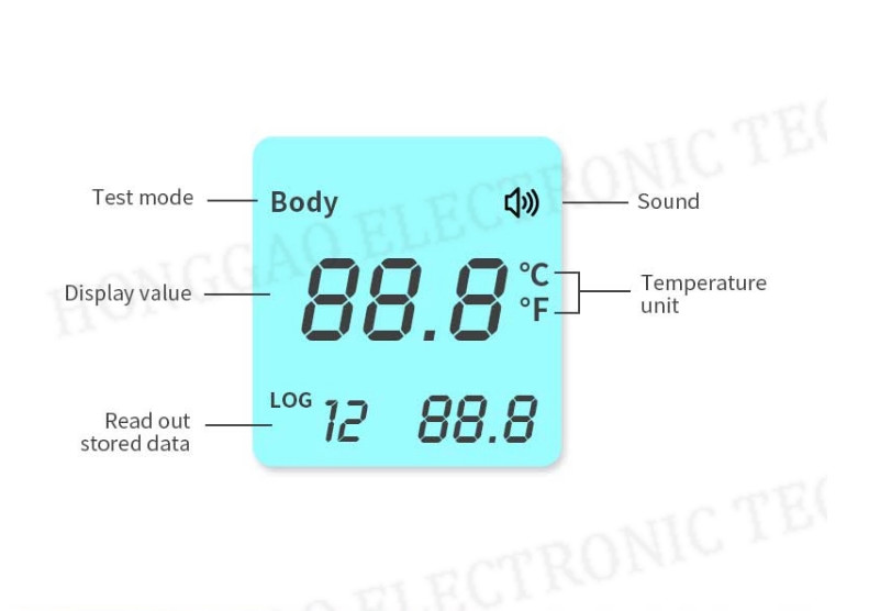 Medical grade forehead thermometer Big lcd high quality baby use digital infrared thermom