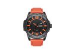 Genuine Leather Strap Alloy Case Watch Waterproof Quartz 52mm Case Diameter