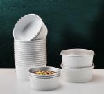 Food Grade Aluminium Paper Bowls With Lids Takeaway Round Aluminium Foil Bowl