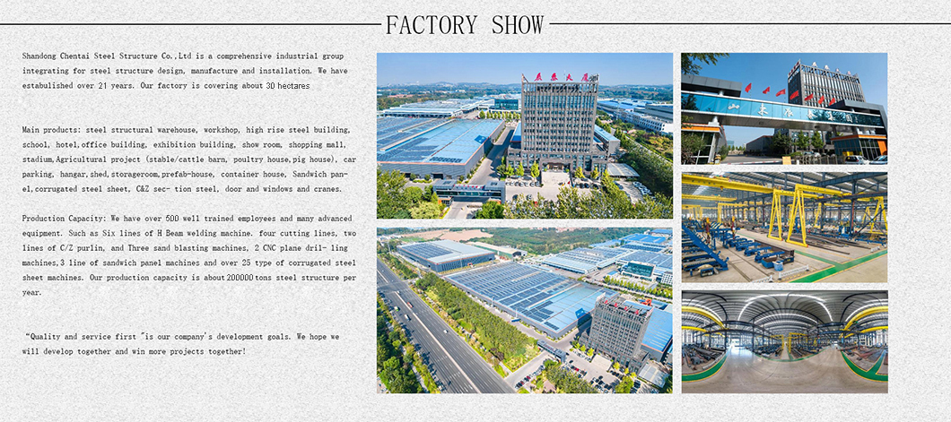 Anti Corrosion Galvanized Prefabricated Steel Structure Workshop Warehouse