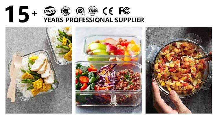 Glass Fruit Bowl Lunch Box Fruit Salad Food Storage Bowl Microwave Oven Safe