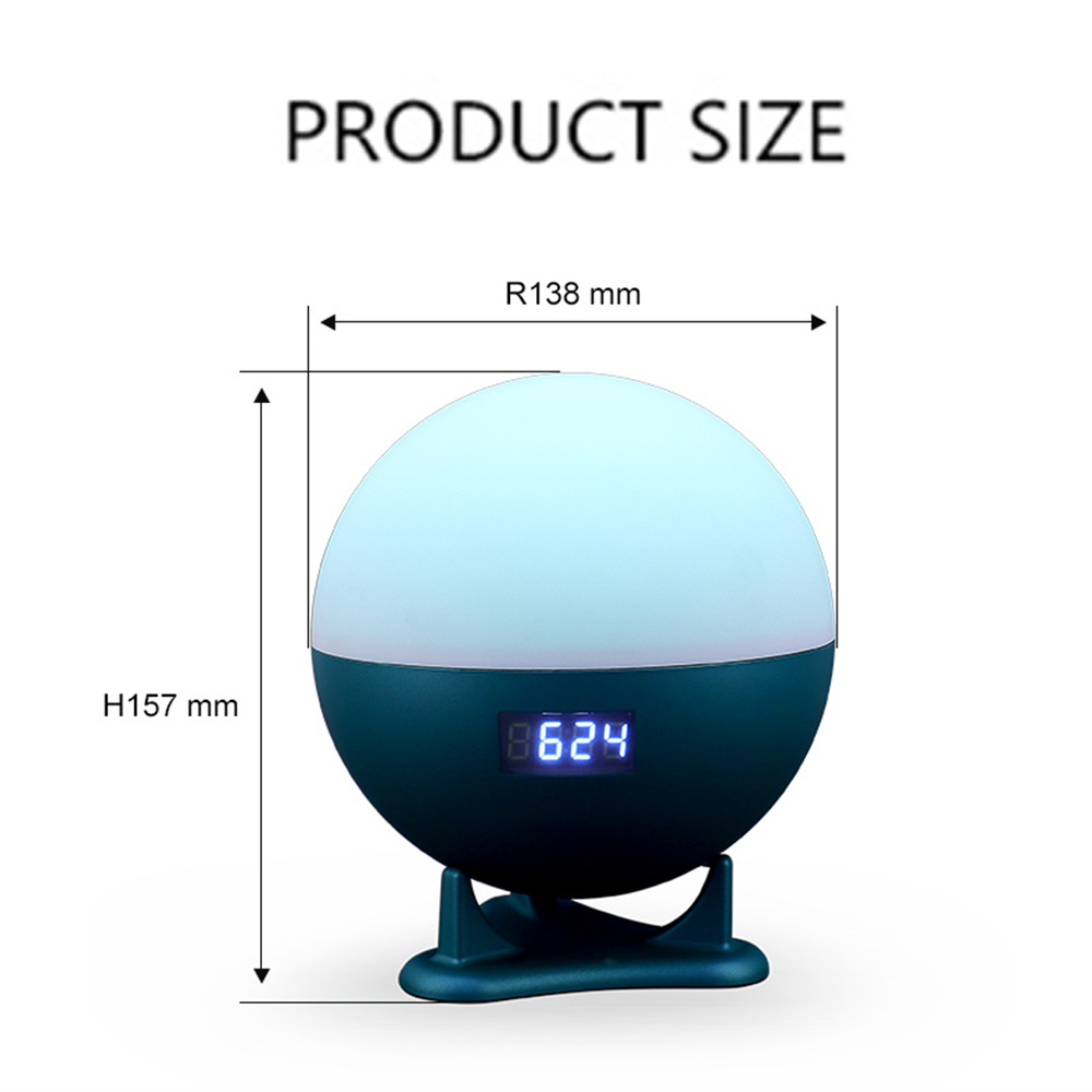 Smart Tuya Wake Up Light Alarm Clock Touch Sense 16 Colors Multi Functional Night Light With Sleep Aid Music For Bedroom