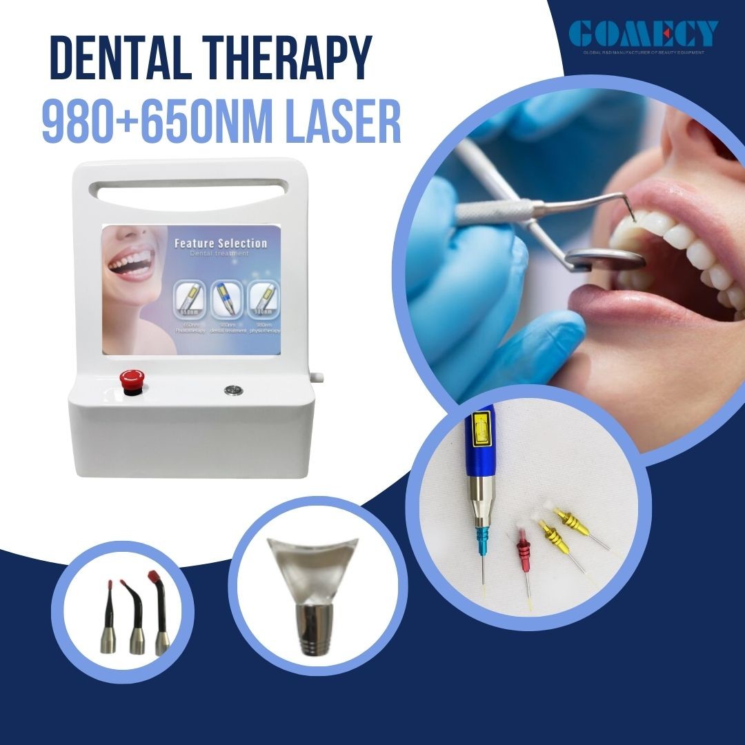 Dental Soft Tissue Laser 980nm Teeth Physiotherapy Pain Removing Teeth Whitening Laser Dental Clinic Therapy