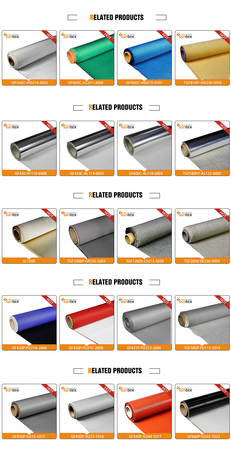 Fireproof Curtains PU Coated Fiberglass Fabric Smoke Barrier 0.4mm Thermal Insulation Roll Pipe Protection Cover