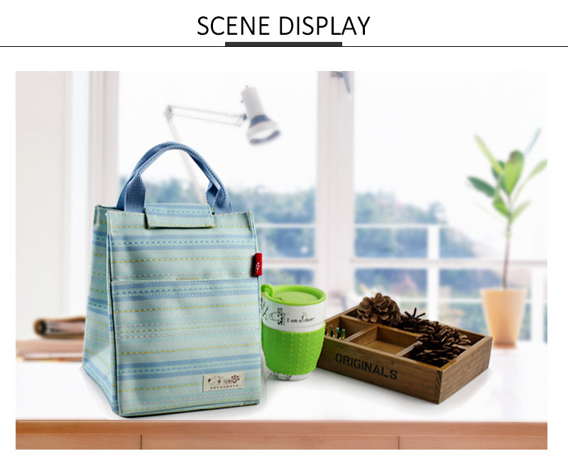 Embroidery Foldable H25Cm Insulated Lunch Cooler Bags
