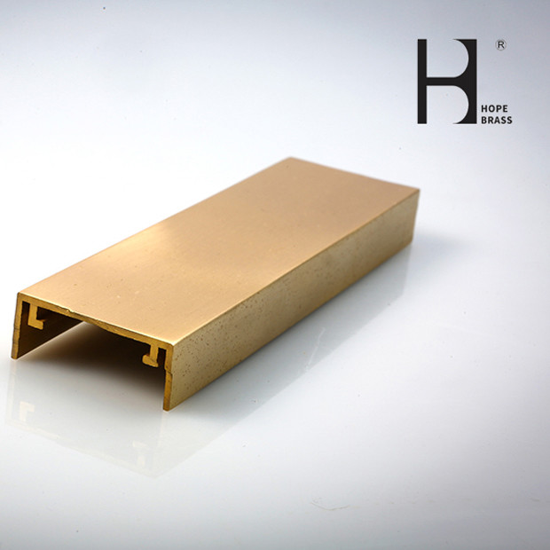 Moisture Proof Brass U Profile , 2m Long Copper Tile Capping Trim