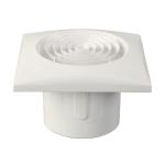 AC Electric 6 Inch Bathroom Wall Mounted Louver Axial Air Extractor Fan in White
