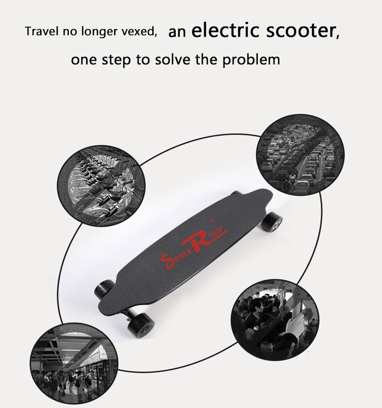 Lightweight Portable Electric Skateboard , SYL-07 Motor Powered Longboard