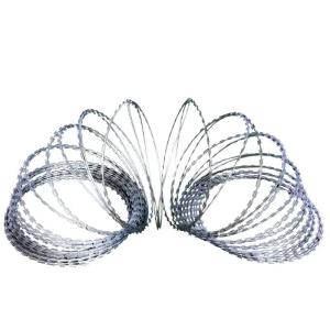 China New Type Top Sale BTO22 Hot Dipped Galvanized Concertina Razor Barbed Wire Anti Climb For Sale wholesale