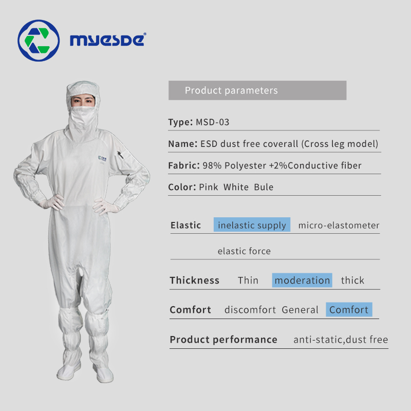 Anti-static Garment Jumpsuit Cleanroom esd Workwear Protective Clothing Coverall Antistatic Clean Room Clothes