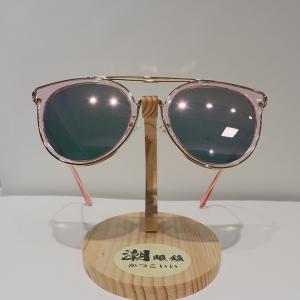 China Acetate Transparent Double Bridge Round Sunglasses 22mm Glare Protection Glasses wholesale