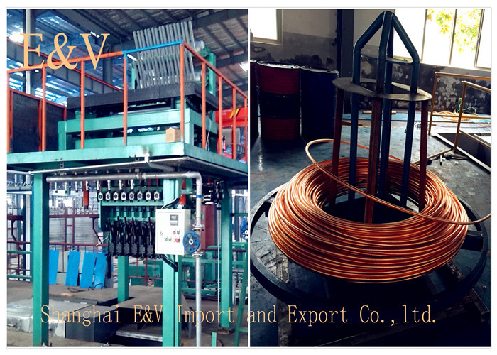 Bright copper rod upward continuous casting machine 1000 ton 50Kw melting
