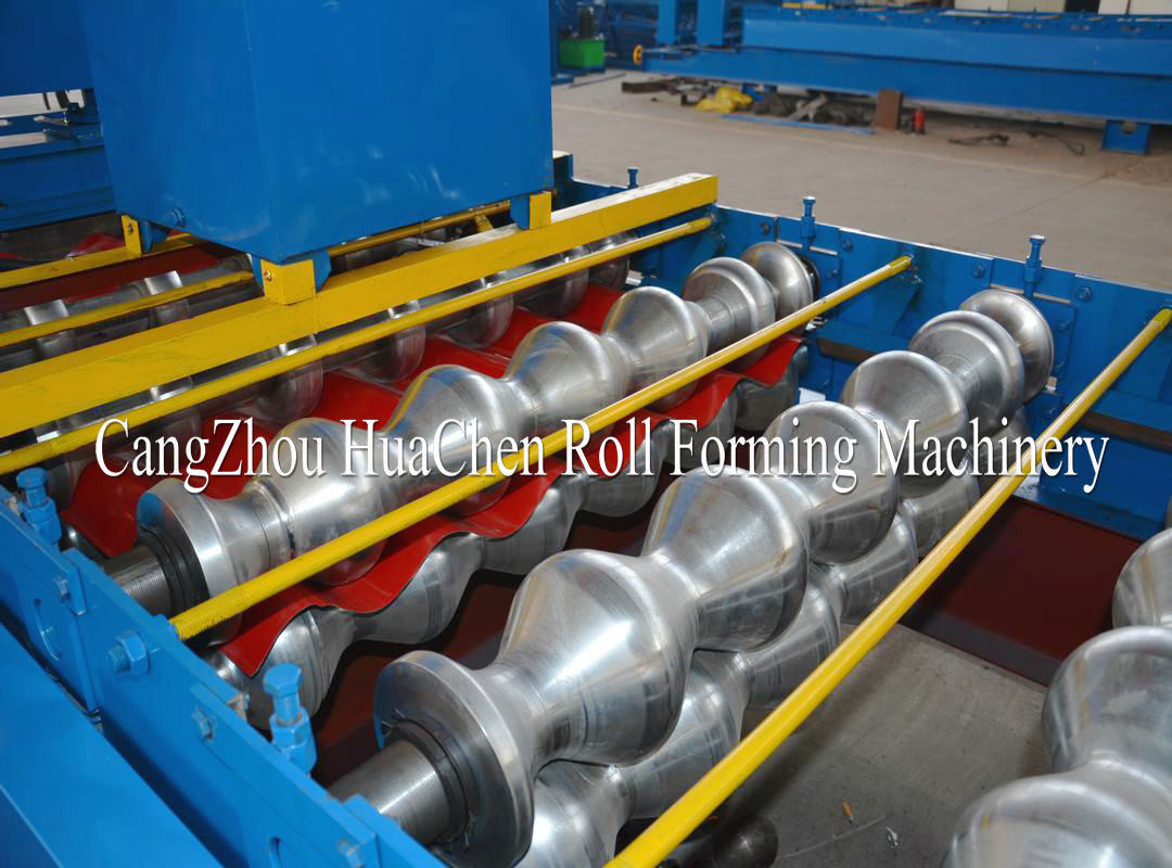 2 - 4 m / Min 6.5T Steel Glazed Tile Roll Forming Machine 10 Years Life Time