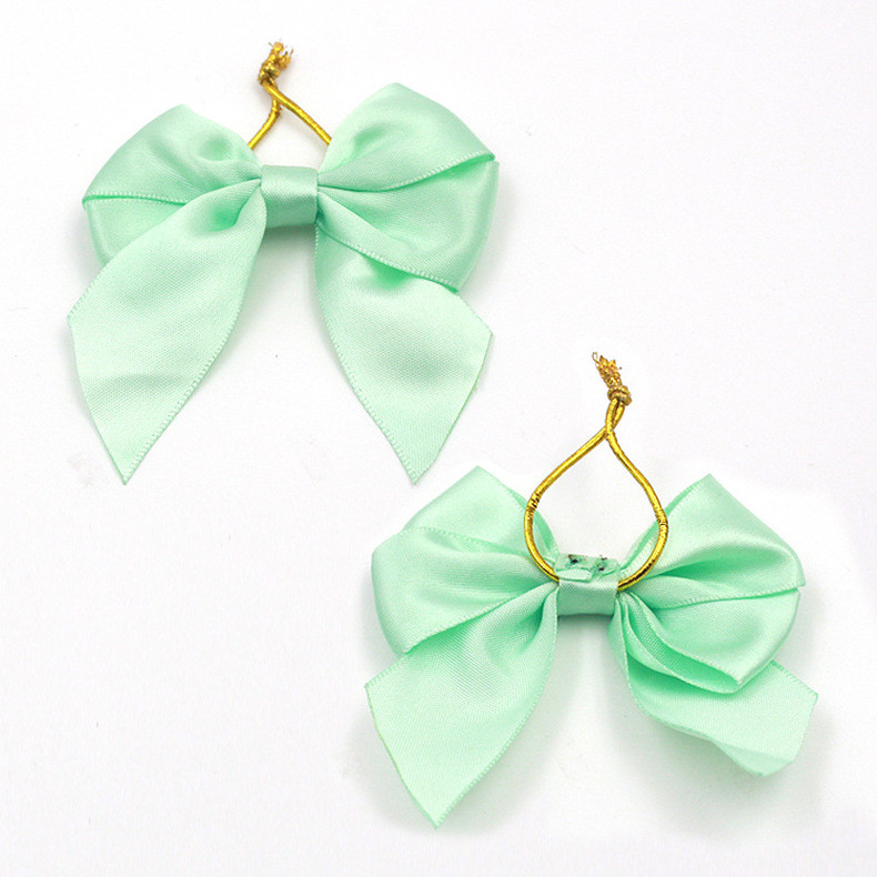 Polyester Satin Pink Ribbon Bow ISO14001 Christmas Ribbon Bows