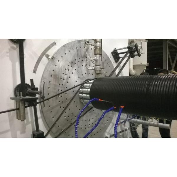 HDPE Hollow Structure Wall Spiral Pipe Plastic Extruder Extrusion Line