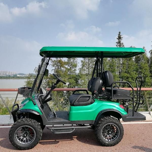 Off Road Wheel Electric Golf Caddy 4 Wheel Disc Brake 10 Inch TFT IP66 CARplay