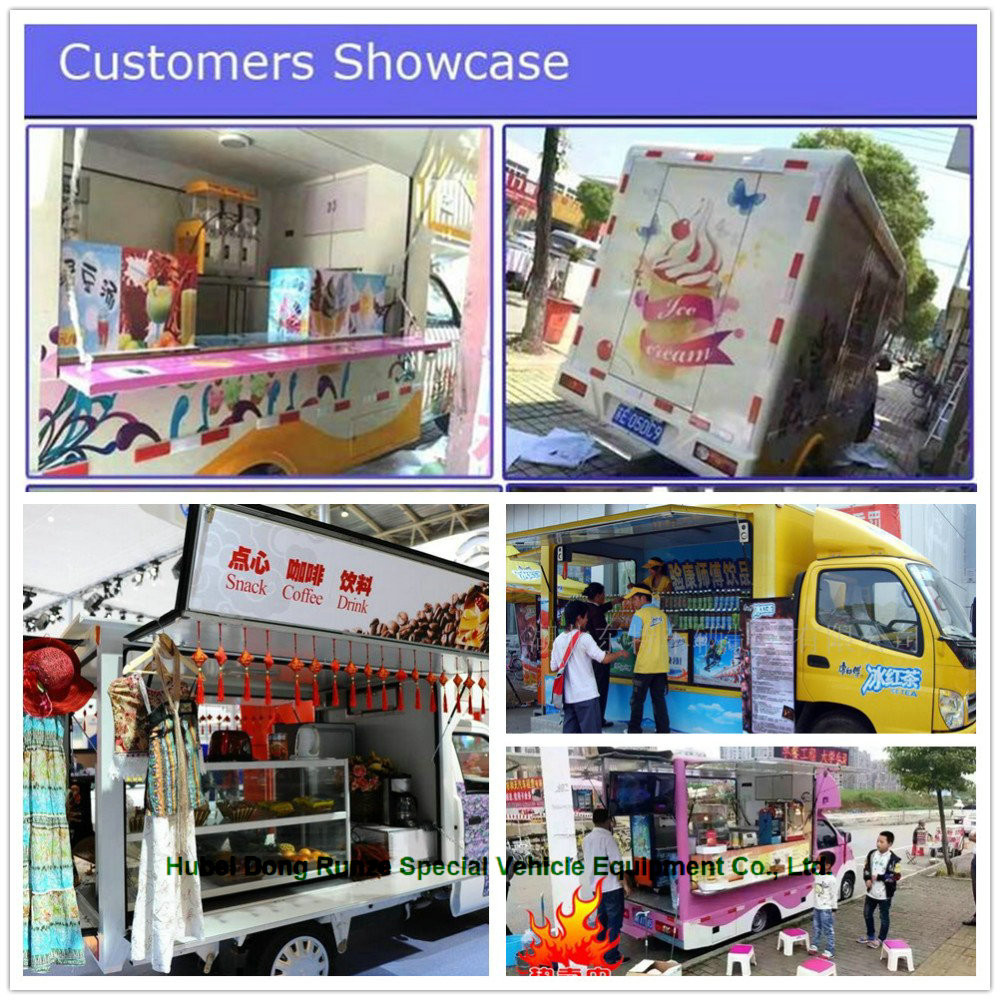 Small Commercial Mobile Kitchen Truck For Hot Dog Wagon Burrito Cooking And Selling
