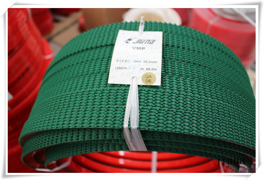 Conveyor PU V Belt With Super Grip / Transmission Polyurethane V Belt Top Green PVC
