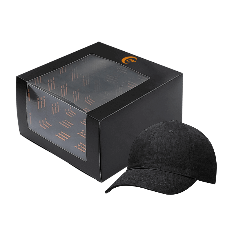 Luxury Custom Logo Baseball Hat Boxes Packaging Baseball Window Paper Foldable Gift Box