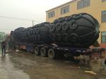 Dia 1200mm Roughened Pneumatic Marine Rubber Fenders Tire Chain Mesh 2000mm