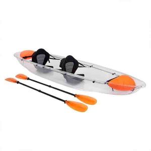 China Transparent Double Pedal Kayak , Aluminum Alloy Frame Fishing Glass Bottom Canoe wholesale