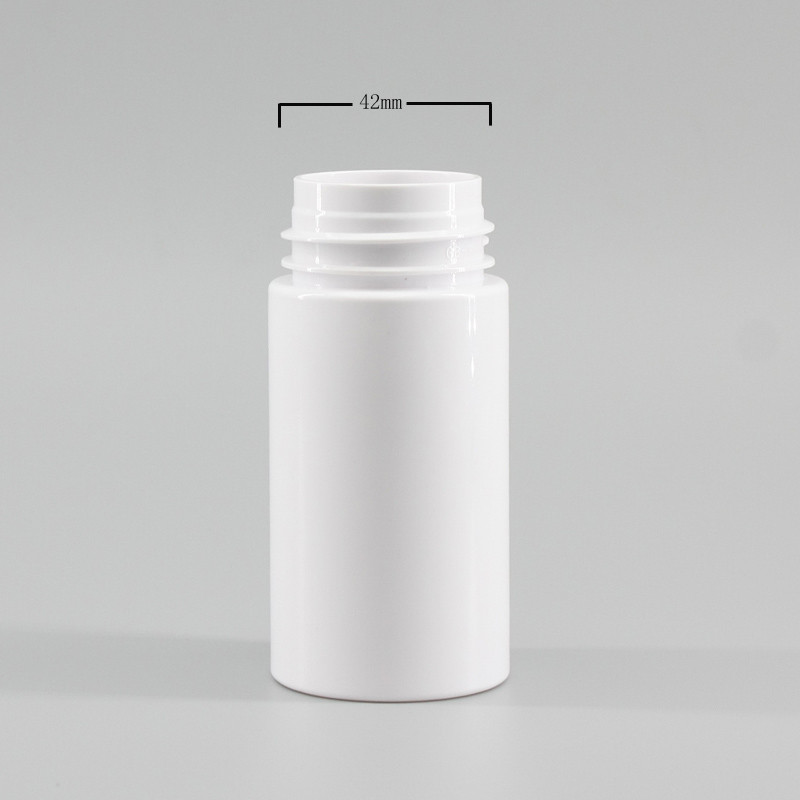 White PET Cosmetic Bottle Cylinder Foam Facial Cleanser Bottle 120ml