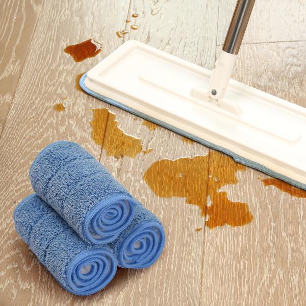 Professional microfiber wet mop heads Machine Washable Long Lasting Reusable