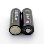 Soshine 3.7V Li-ion 18500 1400mAh Rechargeable battery with PCB, protected