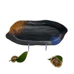 Hot Pot Long Shape Melamine Dinner Plates With Stripe Texture