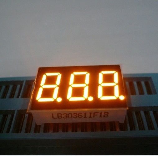 0.36 Inch Numeric LED Display , Blue 3 dight 7 Segment Led Display 80mcd - 100mcd