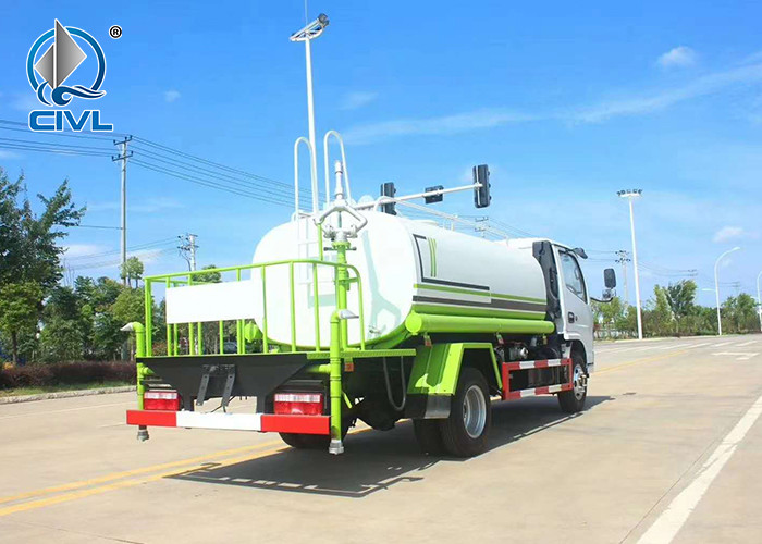 Square Sprinkler Truck 5 Tons Water Tanker Truck / Watering - Cart Vehicle 6 Wheels Water Sprinkler Car Color Option