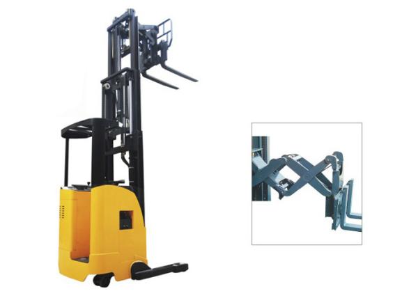 Double Scissors Narrow Aisle Truck Reach Type Capacity 1000kg Low Battery
