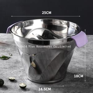 China 620g Metal Steel Round Shape Beer Ice Bucket Custom Logo wholesale