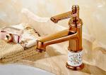 Single Handle Rose Gold Antique Basin Faucet Drinking Water Filter ROVATE