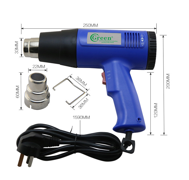 1918 Hot Air Heat Gun 1800w High Power Heat Gun With Temperature Control