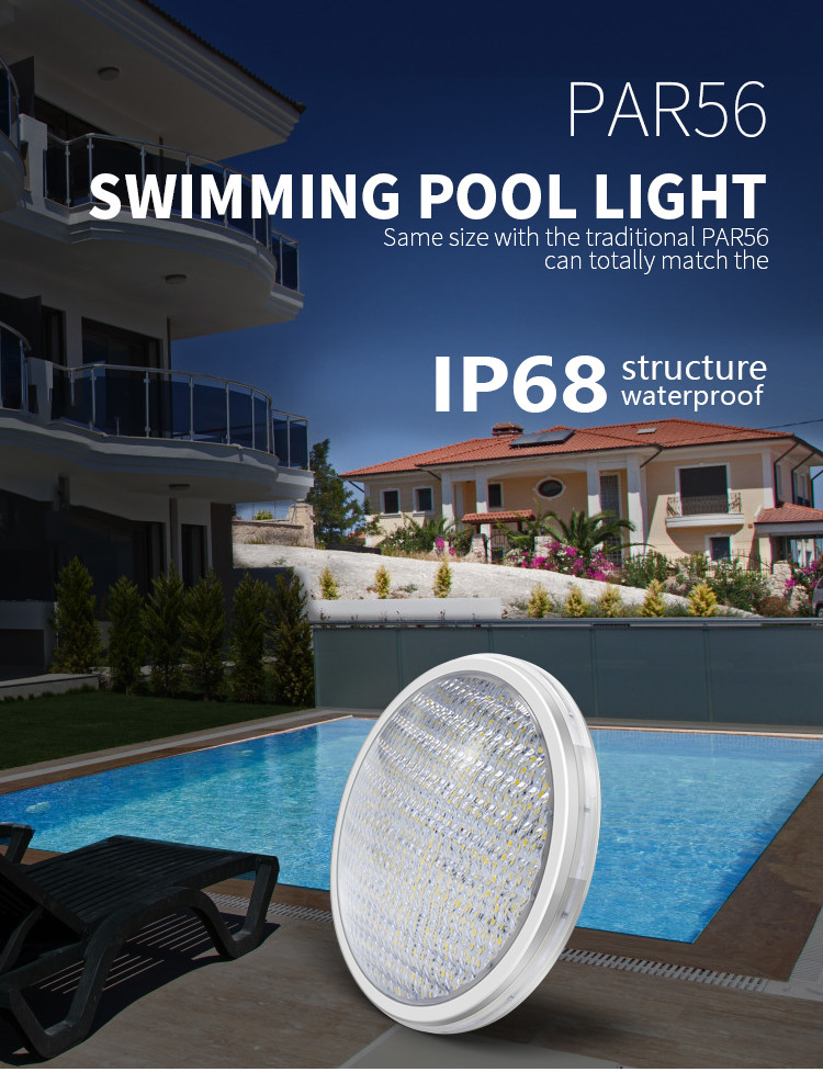 Swimming Pool Waterproof Spa Lights IP68 ABS 12 Volt Par56 2835SMD Chip