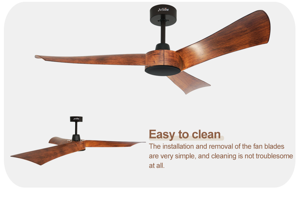 Remote Control 54" 1stshine Ceiling Fan with Silent Motor and 3 ABS Blades OEM