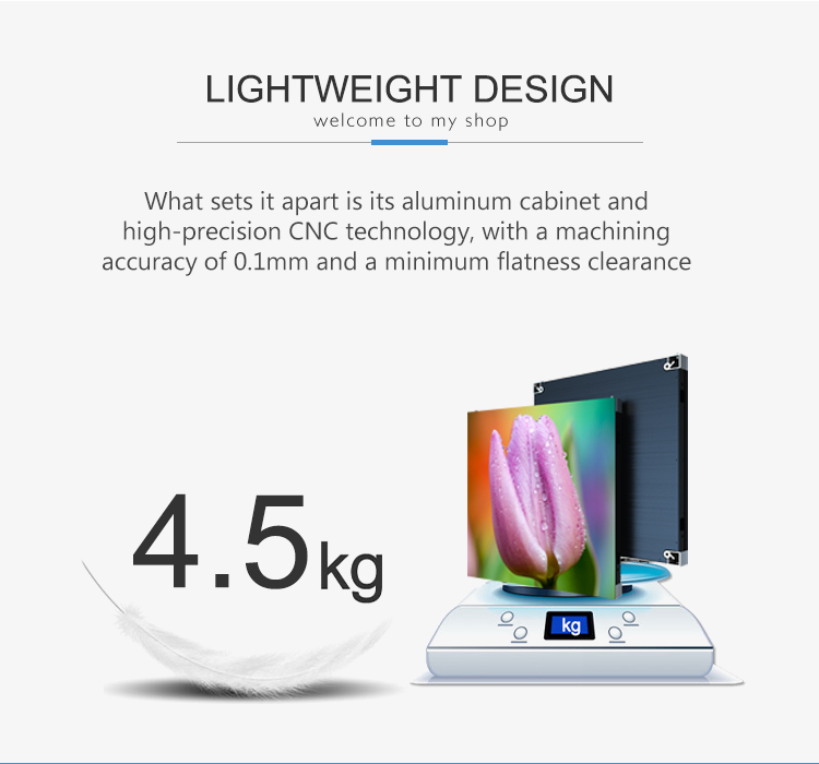 High Density P3.9 Welcome Display 500x1000 LED Display Screen For Shops
