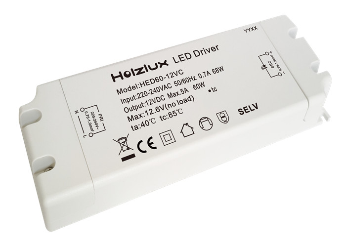 Bathroom Kitchen Cabinet Lighting Class 2 LED Driver 60W 12V