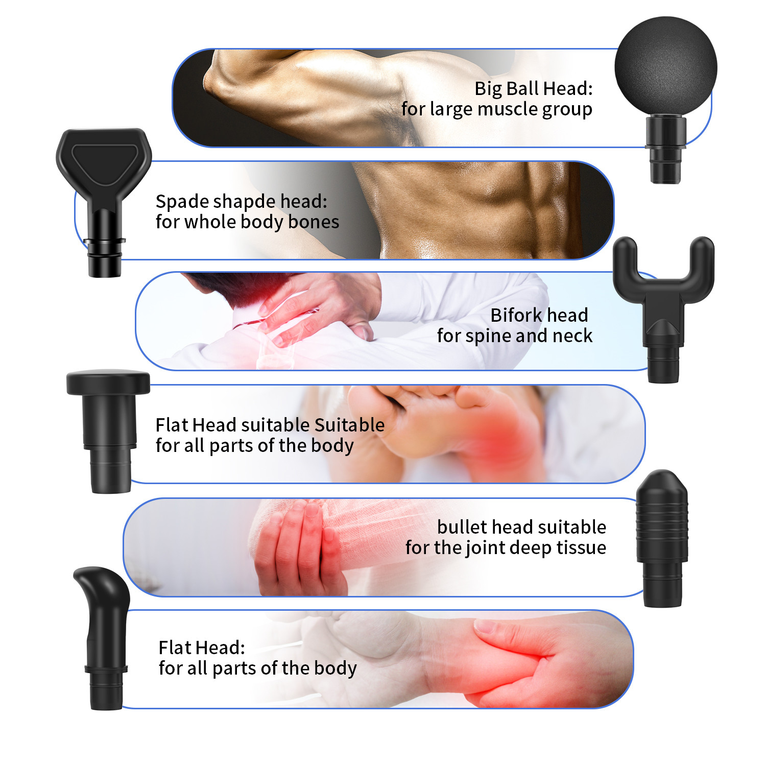 Portable Deep Tissue Massage Gun 1200 - 3300rpm With LCD Screen